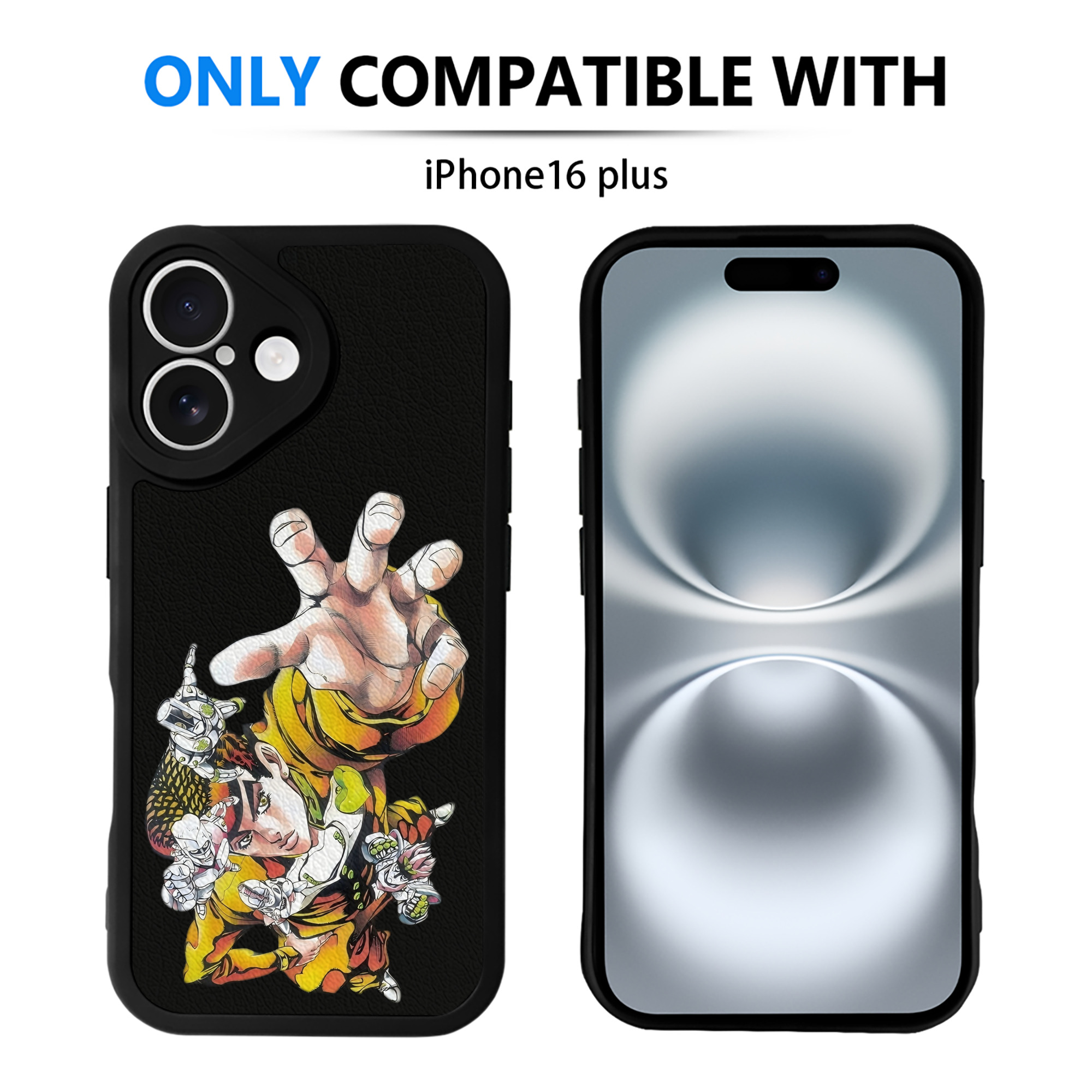（画像用） ジョジョの奇妙な冒険 ひがしかた じょうすけ JoJo's Bizarre Adventure Higashikata Josuke 【iPhone 16シリーズ対応】シリコンスマホケース（レザー調） 材質：シリコン